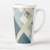 Blue Patchwork Latte Tasse (Rechts)