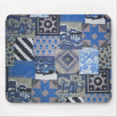 Blue Patchwork Mousepad (Vorne)