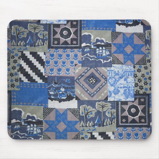 Blue Patchwork Mousepad (Vorne)