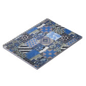 Blue Patchwork Notebook Notizblock (Linke Seite)