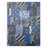 Blue Patchwork Notebook Notizblock (Vorderseite)
