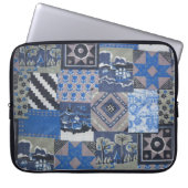 Blue Patchwork Notebook Sleeve (Vorderseite)