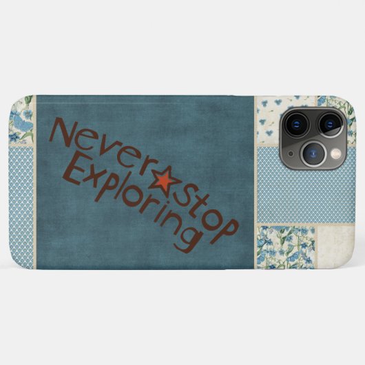 Blue Patchwork Phone Case (Rückseite (Horizontal))