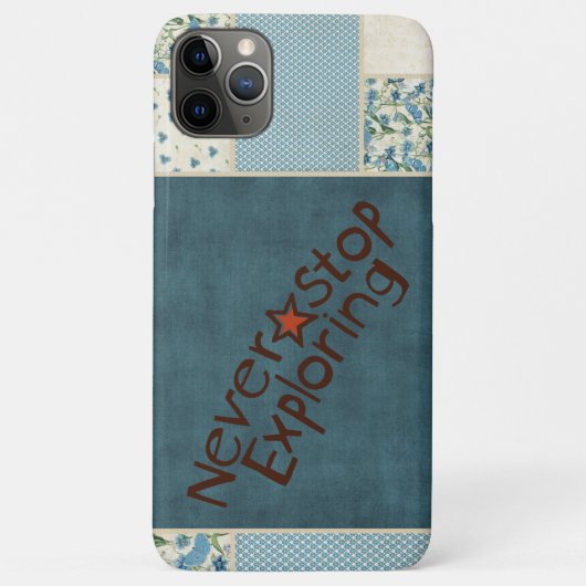 Blue Patchwork Phone Case (Rückseite)