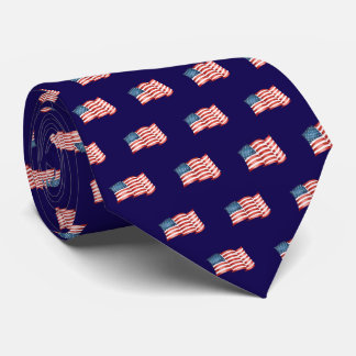 Blue Patriotic American Flag Krawatte