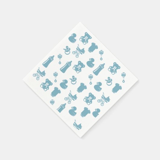 Blue Pattern Baby Dusche Serviette (Ecke)