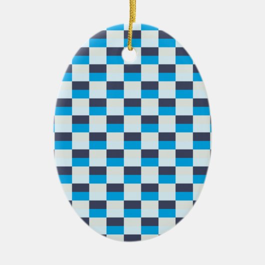 Blue pattern of Gray and Blue Keramik Ornament (Vorne)