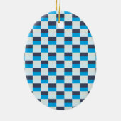 Blue pattern of Gray and Blue Keramik Ornament (Hinten)