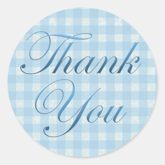 Blue Pattern Vielen Dank Sticker (Vorderseite)