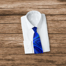 Blue Paua Abalone Muschel Fraktal Abstrakt Krawatte