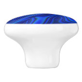 Blue Paua Abalone Muschel Fraktal Abstraktes Muste Keramikknauf (Seitenansicht)