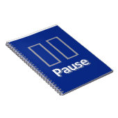 Blue Pause Notebook Notizblock (Rechte Seite)