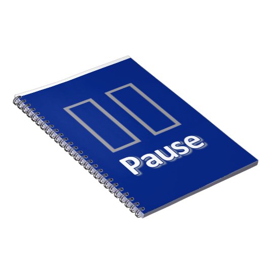Blue Pause Notebook Notizblock (Rechte Seite)