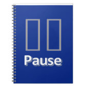 Blue Pause Notebook Notizblock (Vorderseite)