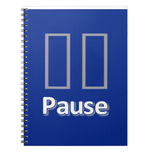 Blue Pause Notebook Notizblock (Vorderseite)