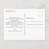 Blue Paw druckt Knochen neuer Hund Ankündigungspostkarte (Rückseite)