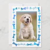 Blue Paw druckt neue Dog Puppy-Dusche Einladung (Vorderseite)