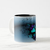 Blue Paw Heart Tasse (Vorderseite Links)