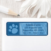Blue Paw Print Address Labels (Insitu)