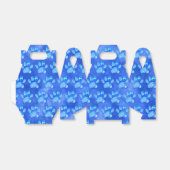 Blue Paw Print Custom Watercolor Geschenkschachtel (Ungefaltet)