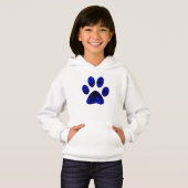 Blue Paw Print Hoodie (Vorne ganz)