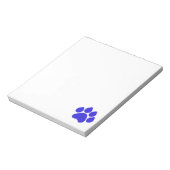 Blue Paw Print Notepad Notizblock (Rotiert)