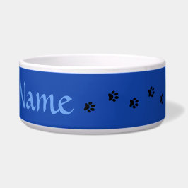 Blue Paw Print Personalisiert Pet Bowl Napf