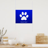 Blue Paw Print Poster (Küche)