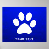 Blue Paw Print Poster (Vorne)