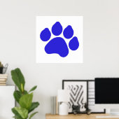 Blue Paw Print Poster (Heimbüro)