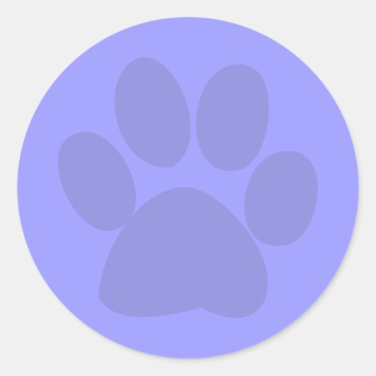 Blue Paw Print Sticker (Vorderseite)
