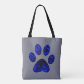 Blue Paw Print Tasche (Rückseite)