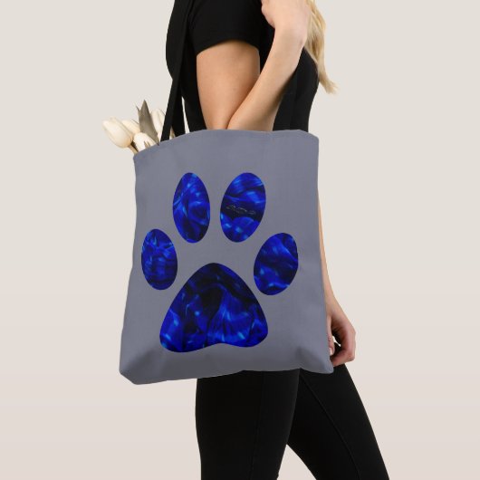 Blue Paw Print Tasche (Von Nahem)