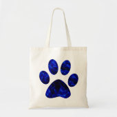 Blue Paw Print Tragetasche (Vorne)