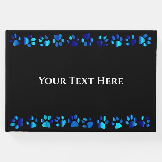 Blue Paw Prints - Gästebuch (Vorderseite)