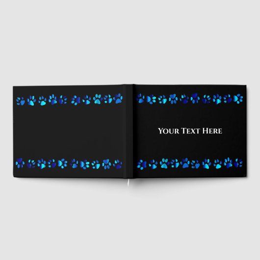 Blue Paw Prints - Gästebuch (Voll)