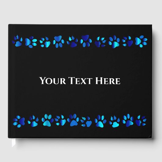 Blue Paw Prints - Gästebuch (Vorderseite)