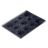 Blue Paw Stars Notizblock (Linke Seite)