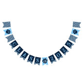 Blue Pawprint Abschluss Hangbanner Wimpelkette