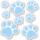 Blue Pawprint Sticker (Vorderseite)