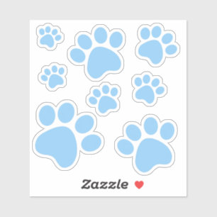 Blue Pawprint Sticker