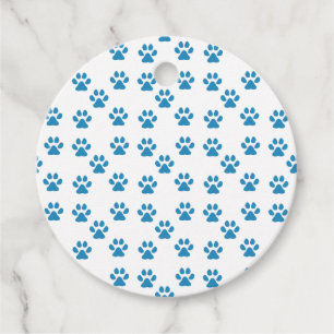 Blue Pawprints Geschenkanhänger