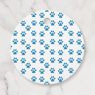 Blue Pawprints Geschenkanhänger