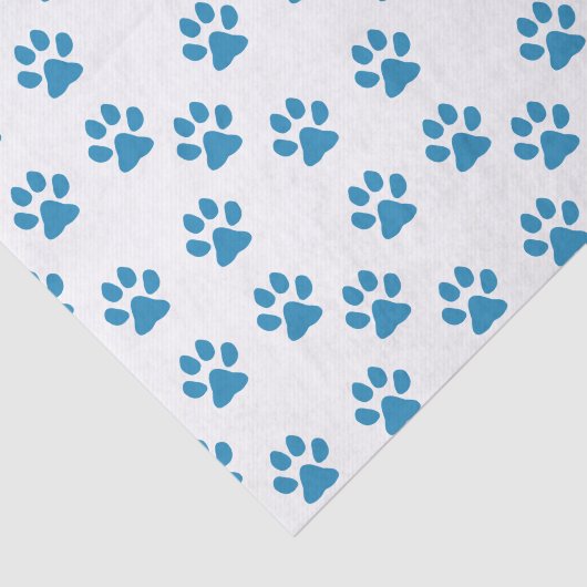 Blue Pawprints Seidenpapier (Ausschnitt)