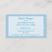 Blue Paws Bones Pet Groomer Business Card Visitenkarte (Rückseite)