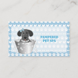 Blue Paws Bones Pet Groomer Business Card Visitenkarte