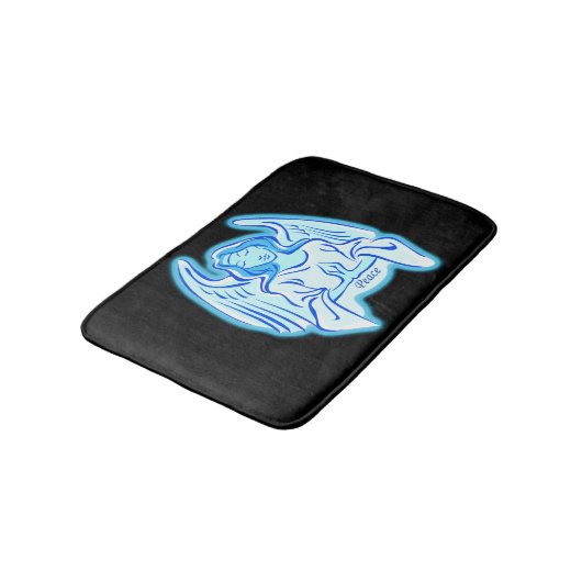 Blue Peace Angel Bath Mat Badematte (Schrägansicht)