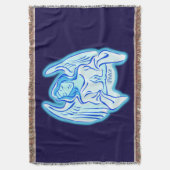 Blue Peace Angel Throw Blanket Decke (Vorderseite Vertikal)