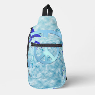 Blue Peace Crossbody Bag