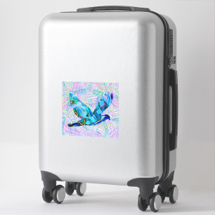 Blue Peace Dove Vintag Style Sticker